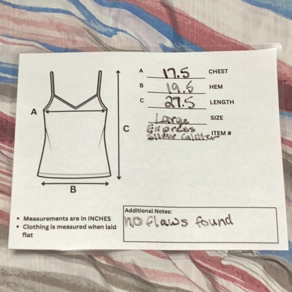 Express Silver Glitter and Black Tank Top with Built In Bra Size Large - Picture 7 of 7